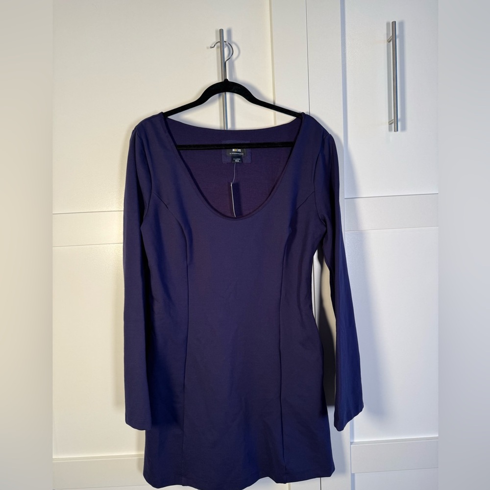 Anthropologie Maeve Deep Purple Dress